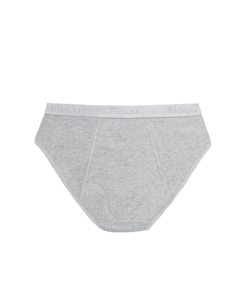 Period Flow Brief - low rise - grey