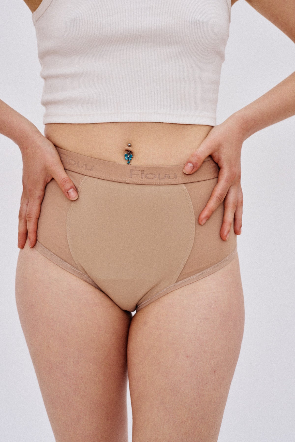 Flow 1 high waist, moderate flow - ochre