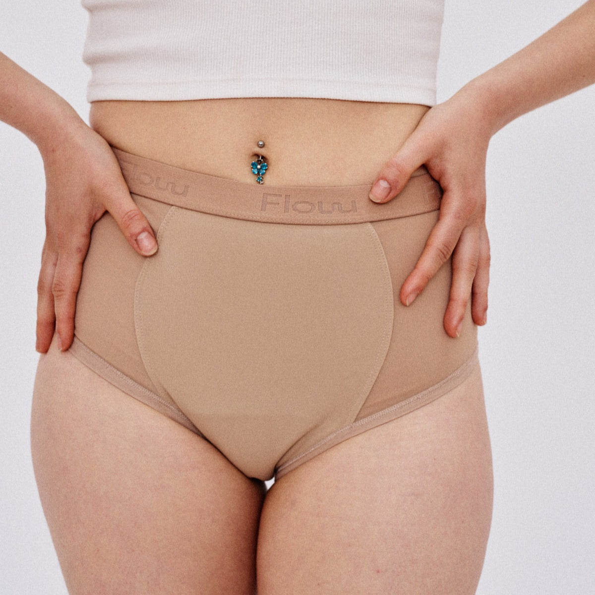 Flow 1 high waist, moderate flow - ochre