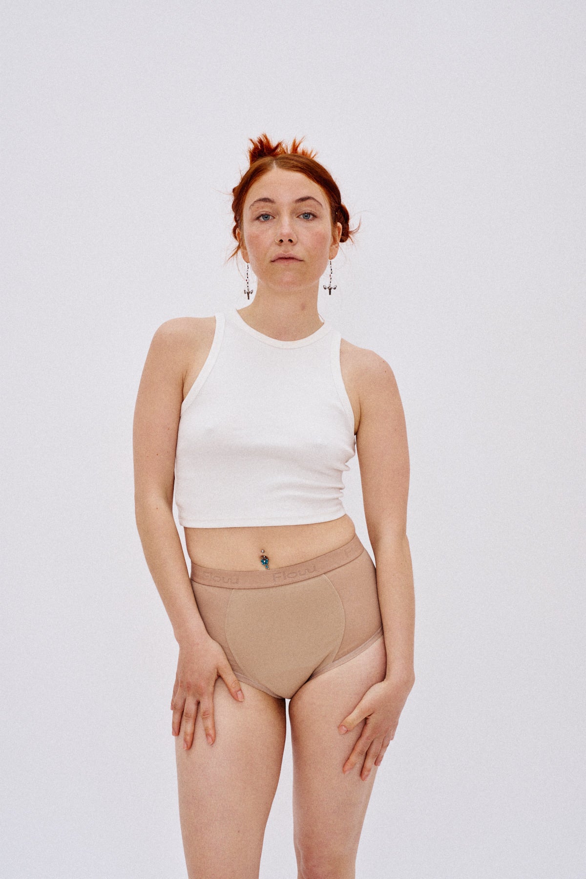 Flow 1 high waist, moderate flow - ochre