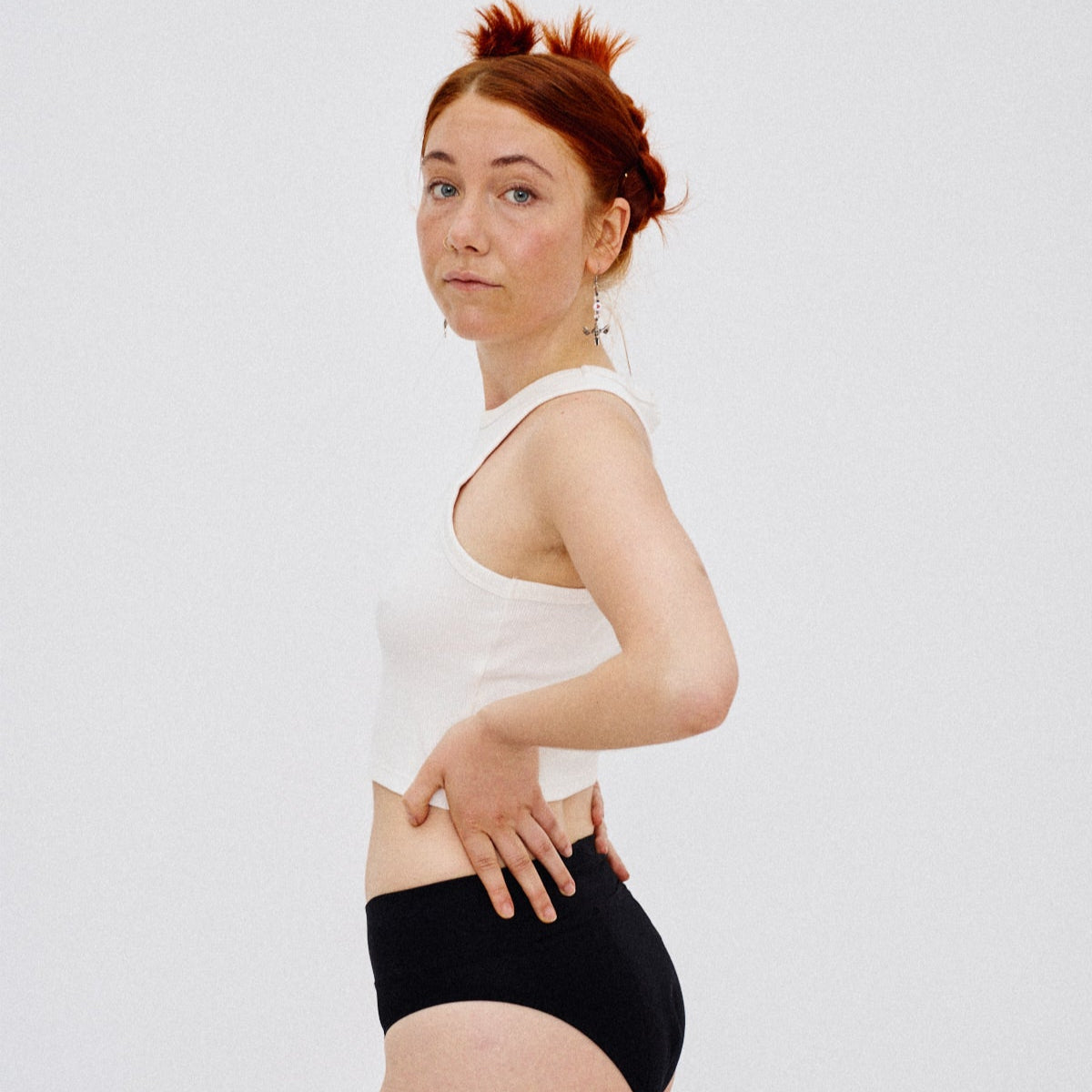 Period Flow Cheeky - mid rise - black