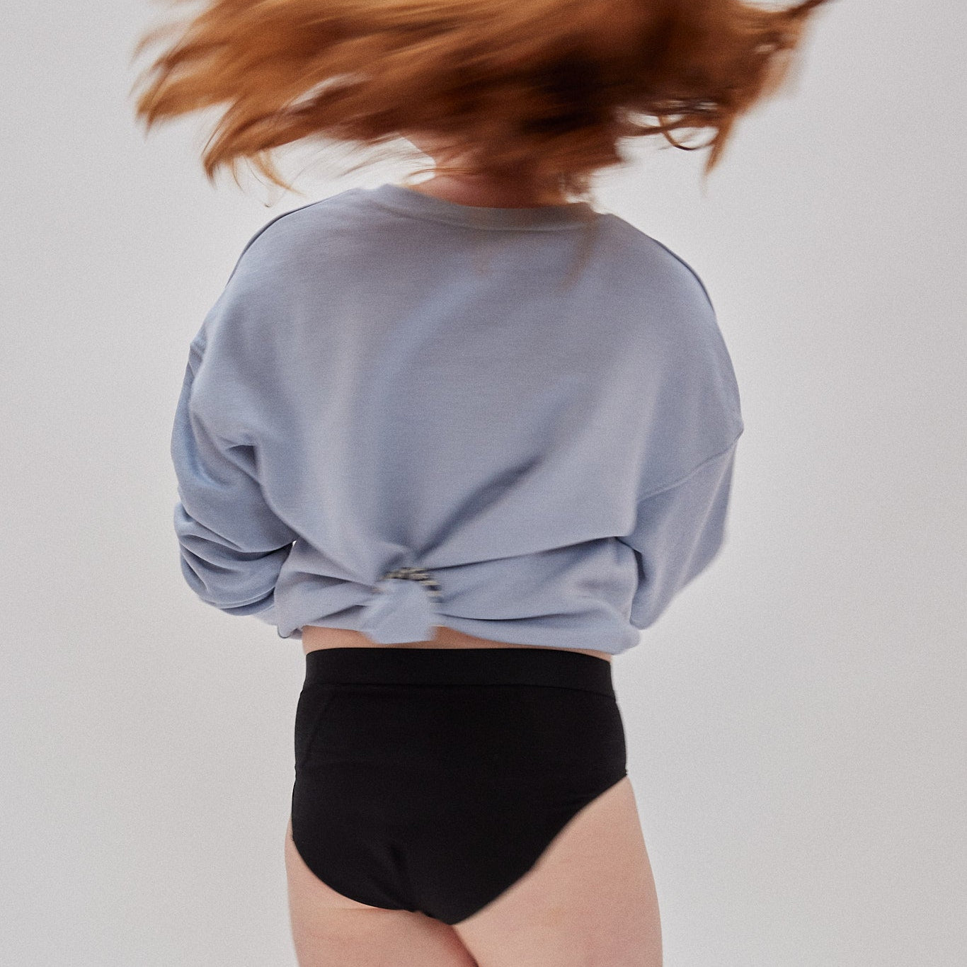 Period Flow Teen Brief - mid rise - black