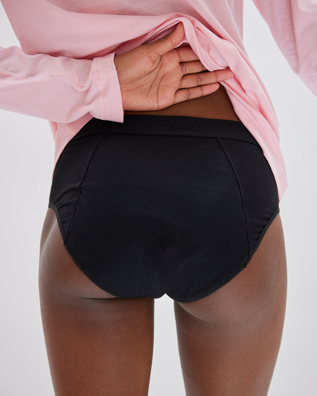 Period Flow Teen Brief - mid rise - black