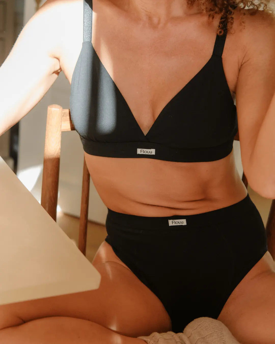 Period Flow Brief - high rise - dusty brown