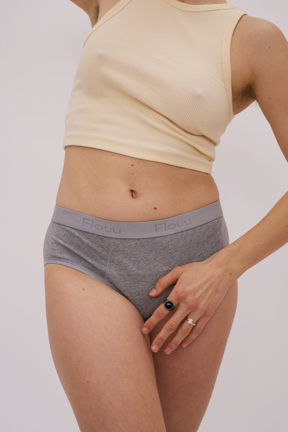 Flow 2 normal waist, moderate flow - gray