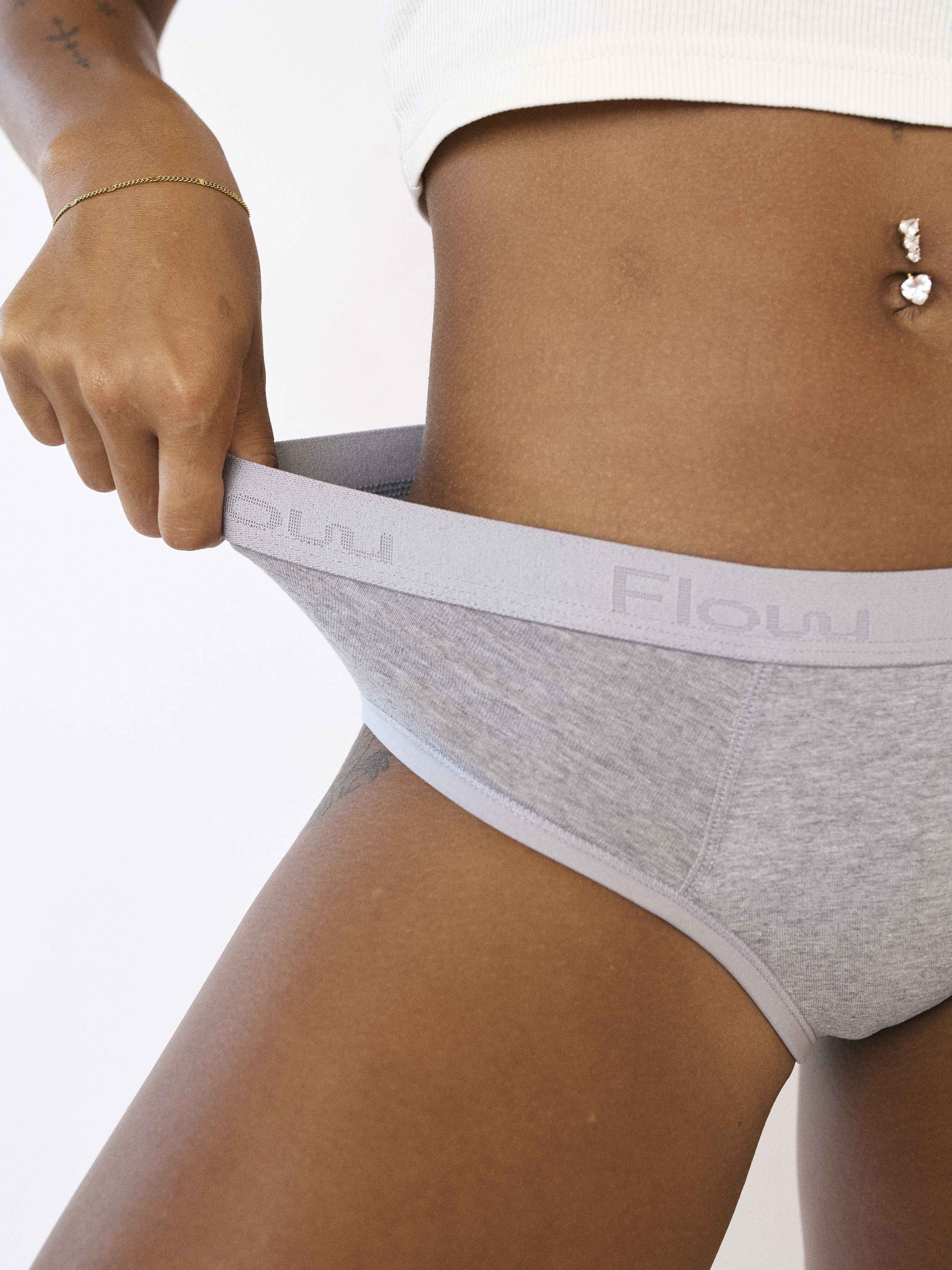 Flow 2 normal waist, moderate flow - gray